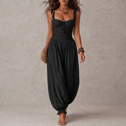 Luisa - Mono bohemio con detalles de encaje