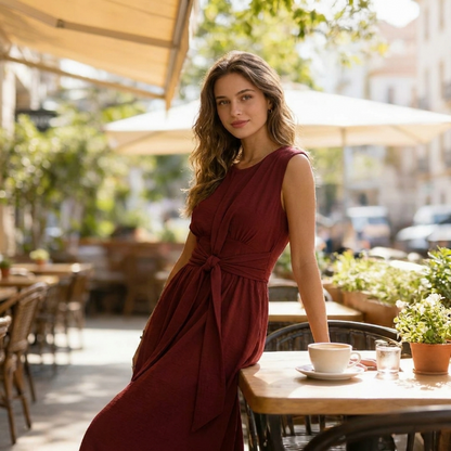Daniela - Vestido elegante sin mangas con cintura ajustable
