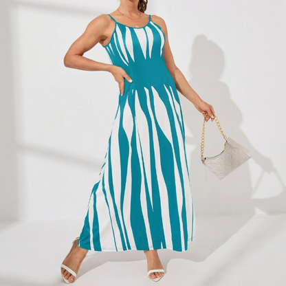 Clara - Vestido largo con motivo de rayas