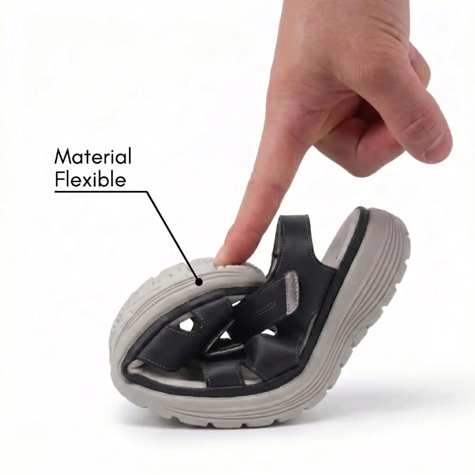 Malena - Sandalias de confort ergonómico con suela de buen agarre
