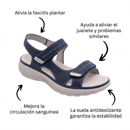 Malena - Sandalias de confort ergonómico con suela de buen agarre