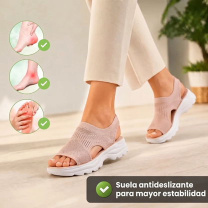 Selena - Sandalias de confort ergonómico con suela de buen agarre