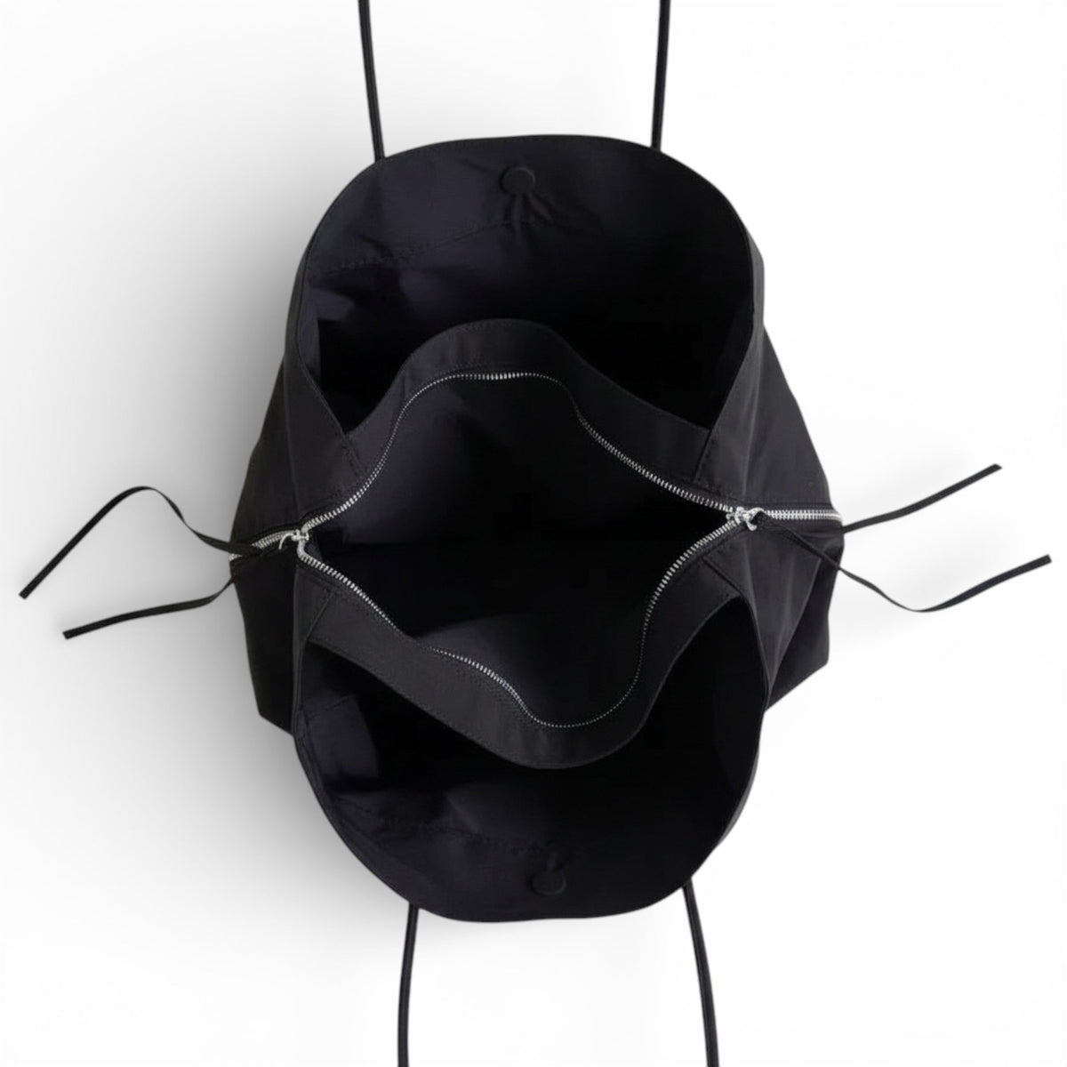 YALYS - Grand cabas en nylon noir — image 2