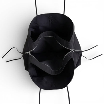 YALYS - Bolso Tote Grande negro en nailon - CARMEN VELVET