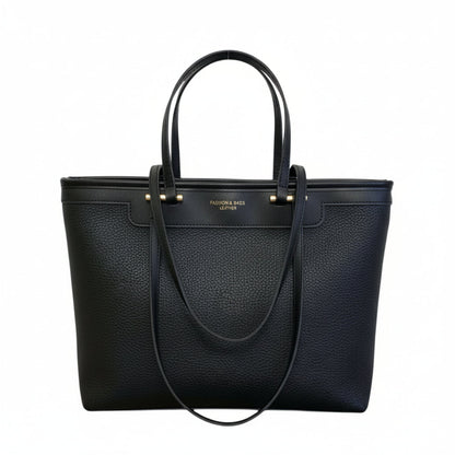 VIVI - Bolso Grande para el Día a Día en cuero vegano - Negro - CARMEN VELVET