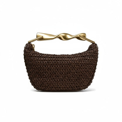 Mouna - Bolso Pequeño estilo trenzado - Café - CARMEN VELVET