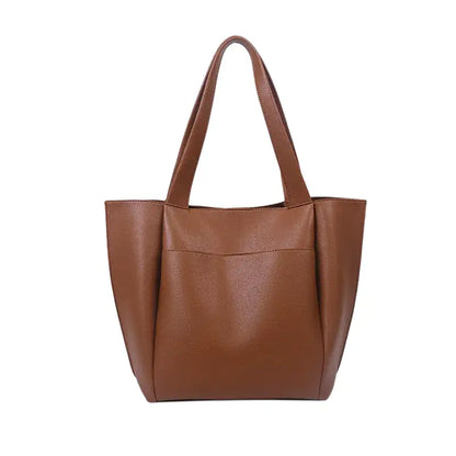 DIANA - Bolso Grande para el Día a Día en cuero suave - Marrón - CARMEN VELVET
