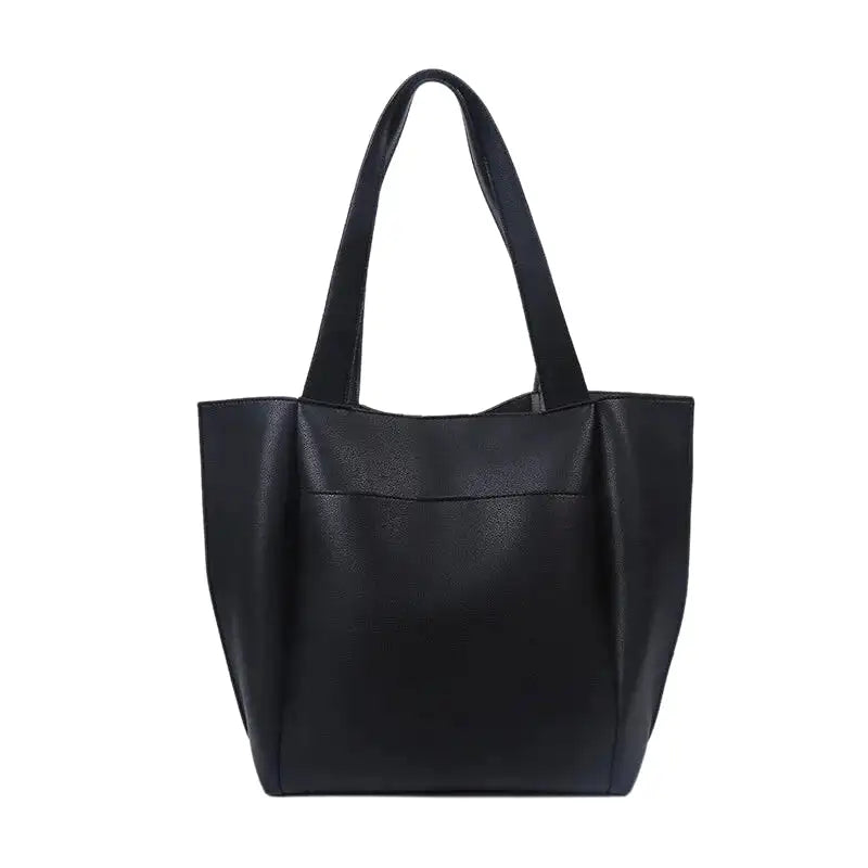 DIANA - Bolso Grande para el Día a Día en cuero suave - Negro - CARMEN VELVET