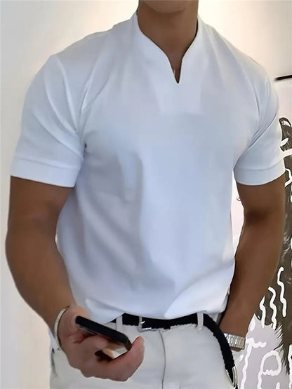 Harry - Camiseta con cuello en V transpirable y corte clásico