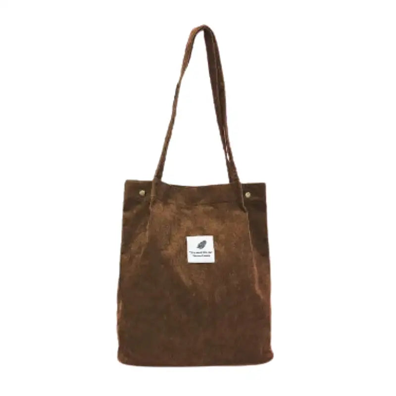 ELENA - Bolso Tote en tejido estructurado - Marrón - CARMEN VELVET