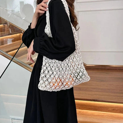 Berta - Sac porté épaule en maille tissée — image 3