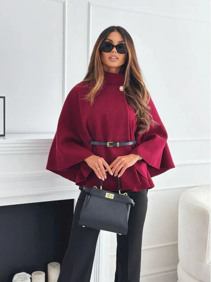 Claudia - Chaqueta elegante con cinturón y diseño de mariposa