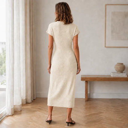 Lorena - Vestido midi con detalle anudado
