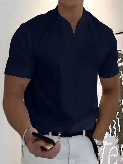 Harry - Camiseta con cuello en V transpirable y corte clásico