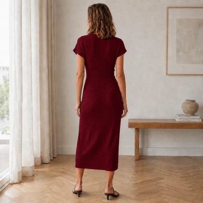 Lorena - Vestido midi con detalle anudado