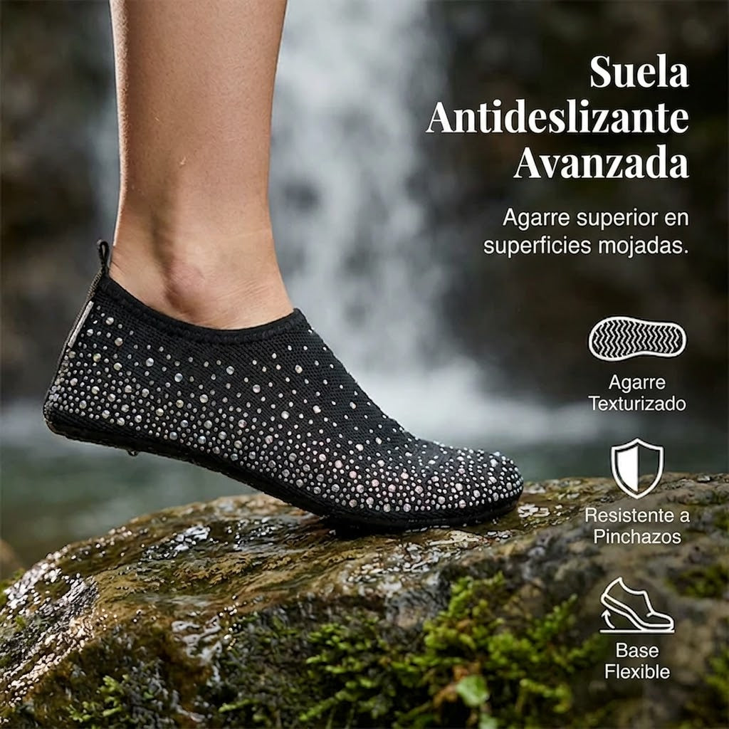 Raquel - Zapatos acuáticos brillantes de secado rápido