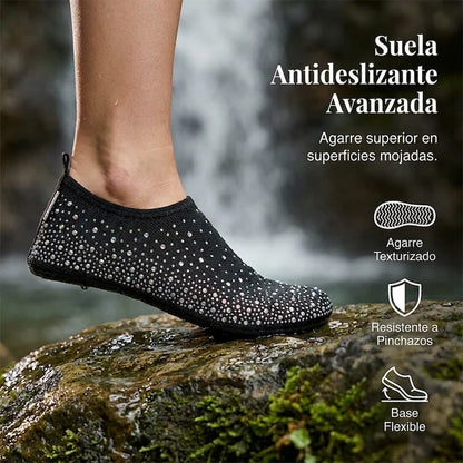 Raquel - Zapatos acuáticos brillantes de secado rápido
