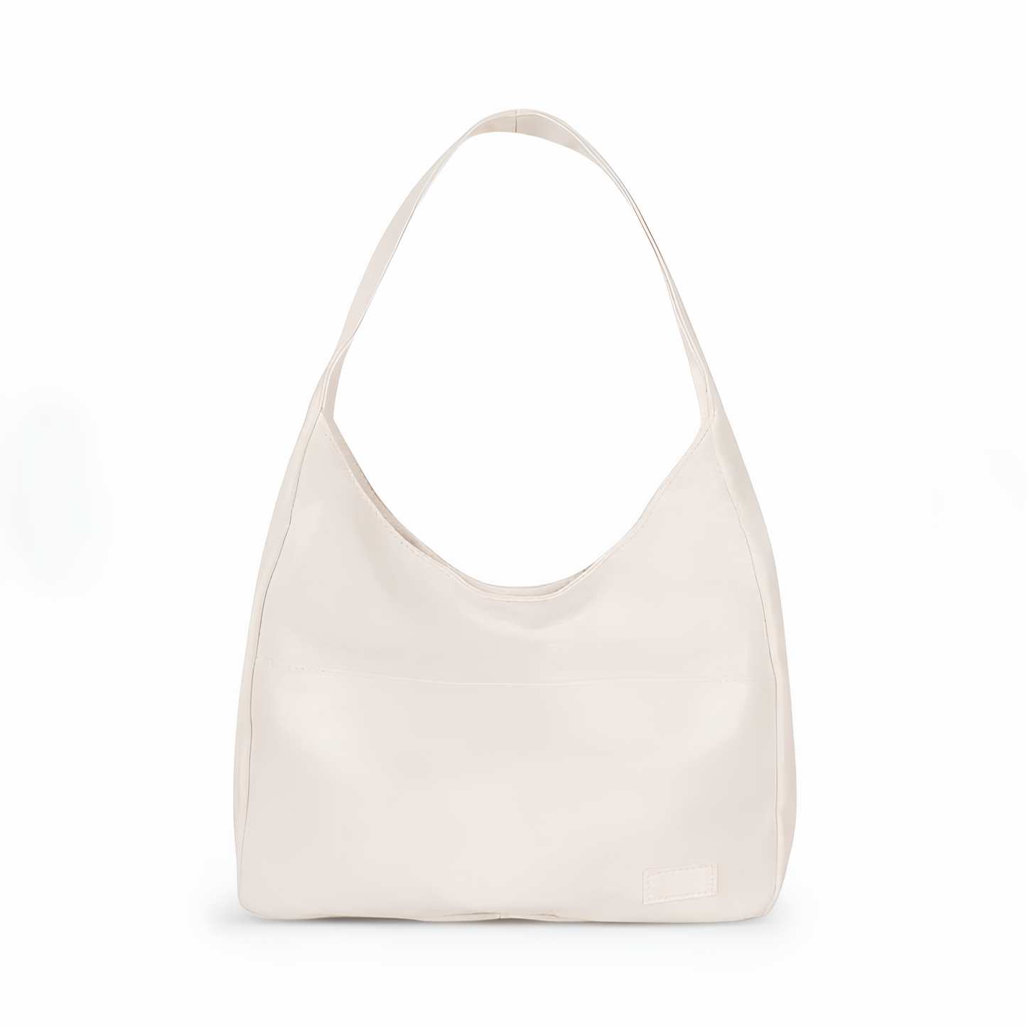 MEYA - Bolso Grande de tendencia en cuero marrón - Blanco - CARMEN VELVET