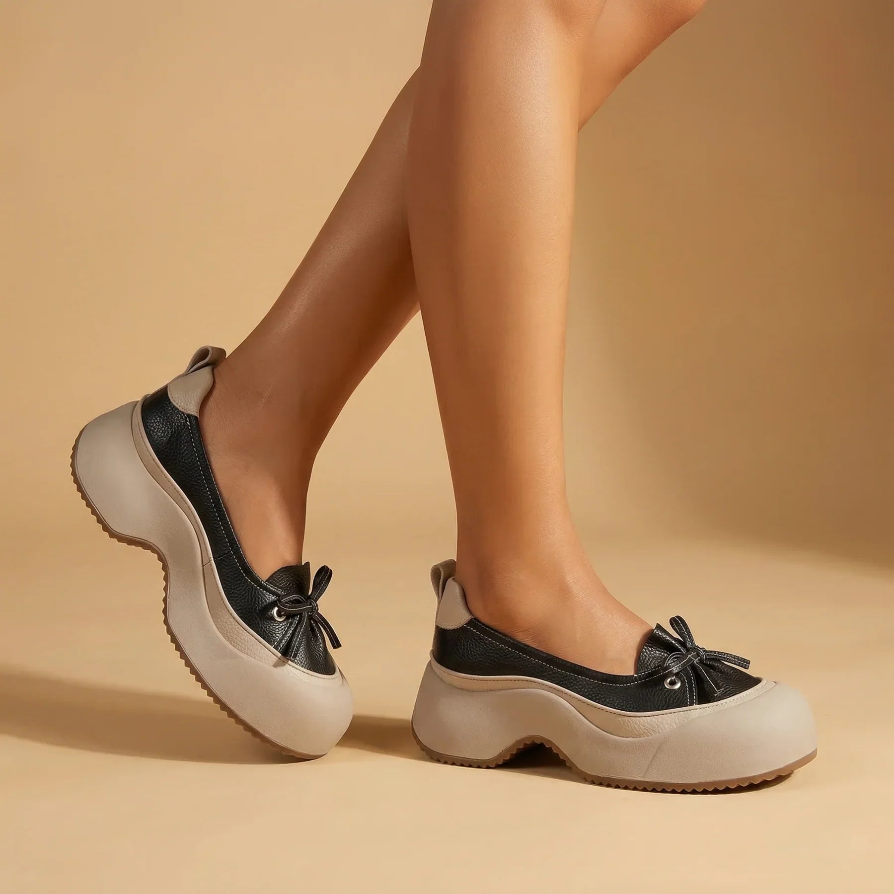 Marina - Zapatos con acabado acolchado sin cierre