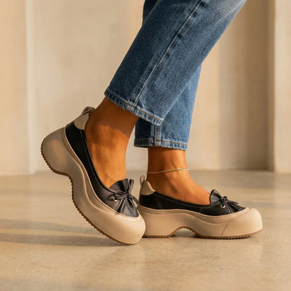 Marina - Zapatos con acabado acolchado sin cierre