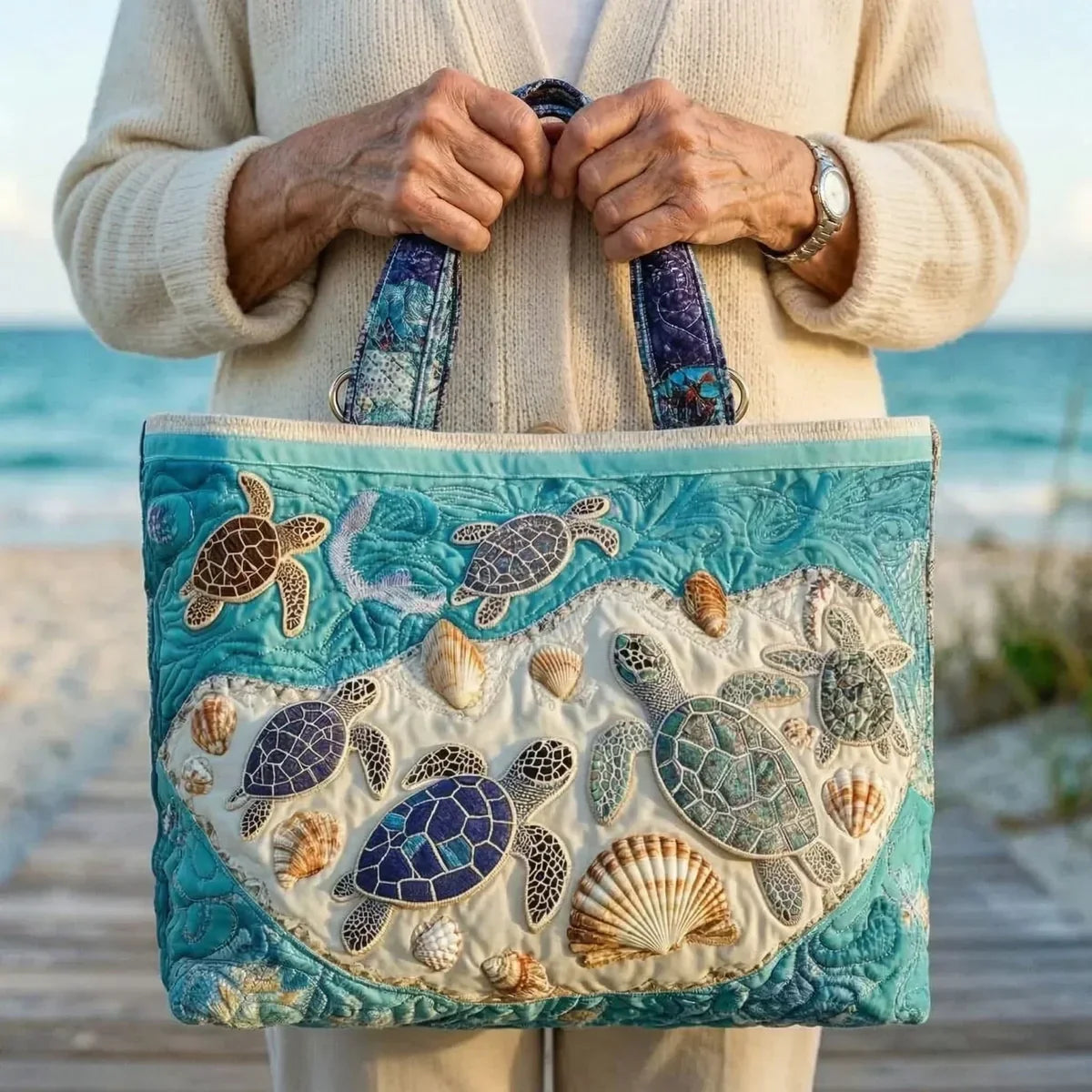 Elisa - Sac artisanal à motif tortues — image 2