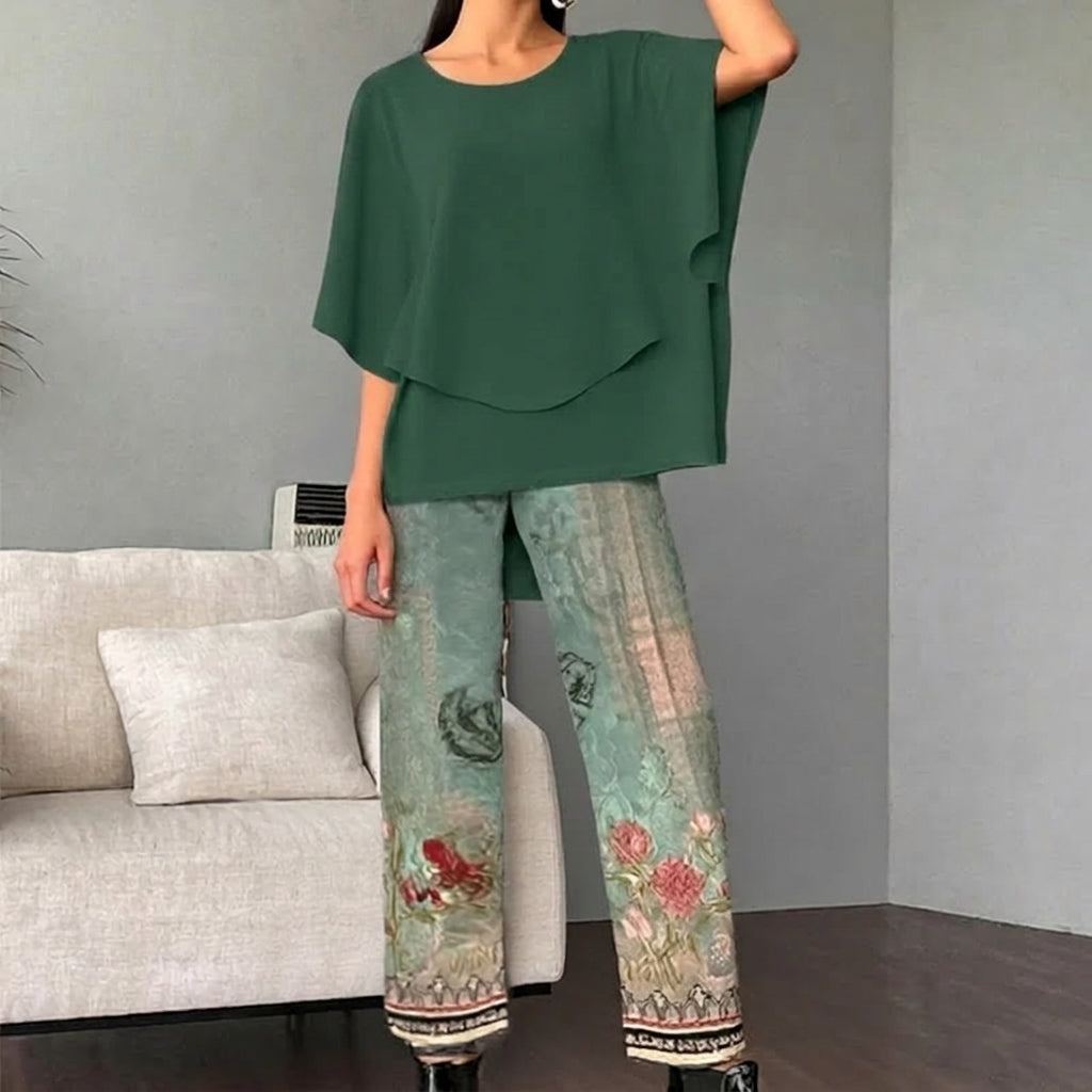Fin - Conjunto de 2 piezas de estilo diario y cómodo