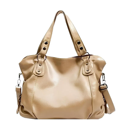 HÉRA - Bolso Grande en cuero suave - Caqui - CARMEN VELVET