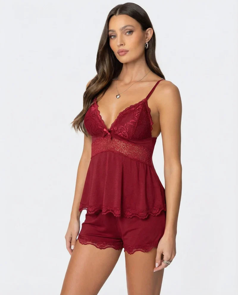 Elvira - Conjunto de encaje delicado y favorecedor