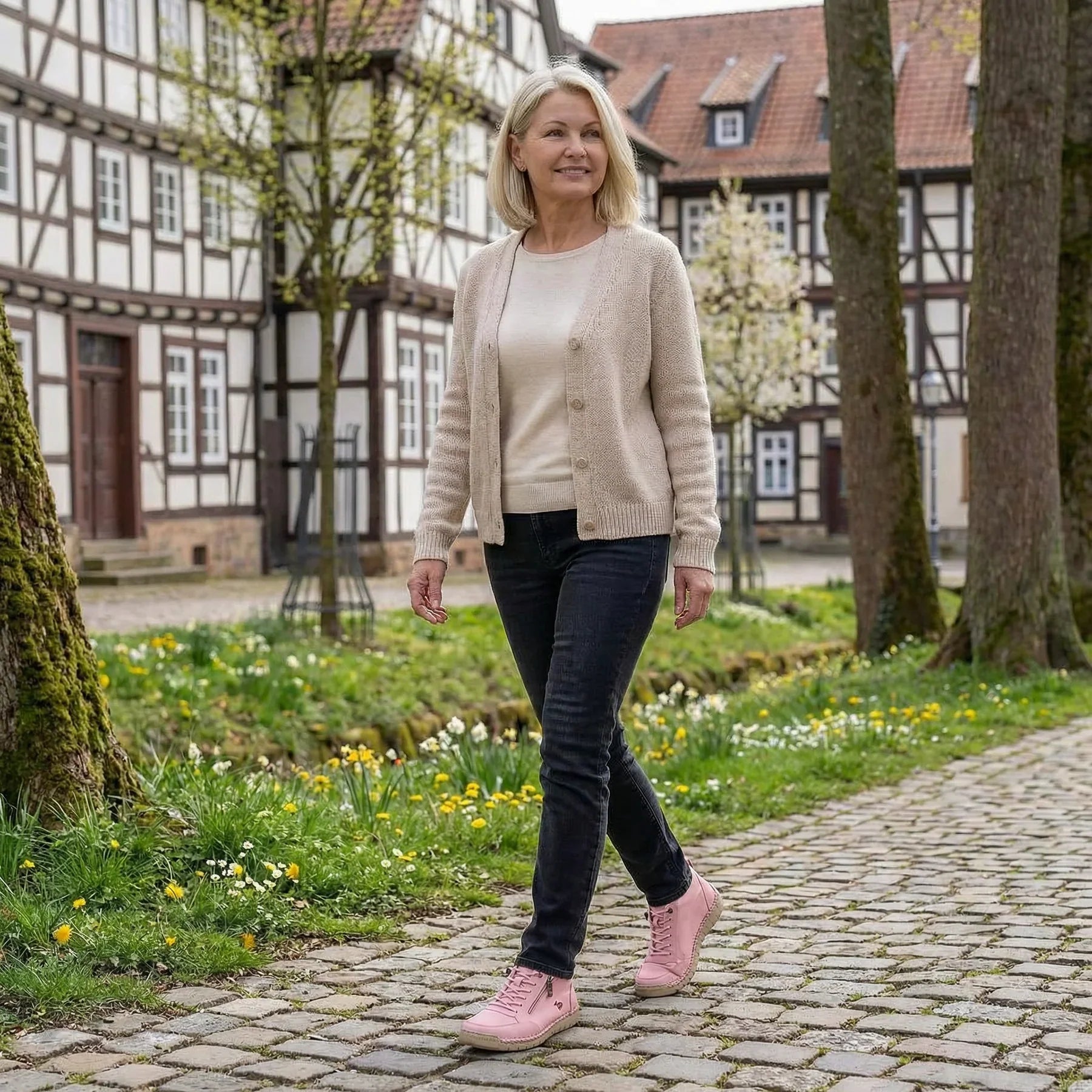 Amaia - Zapatillas ergonómicas de confort diario con cremallera