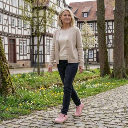 Amaia - Zapatillas ergonómicas de confort diario con cremallera