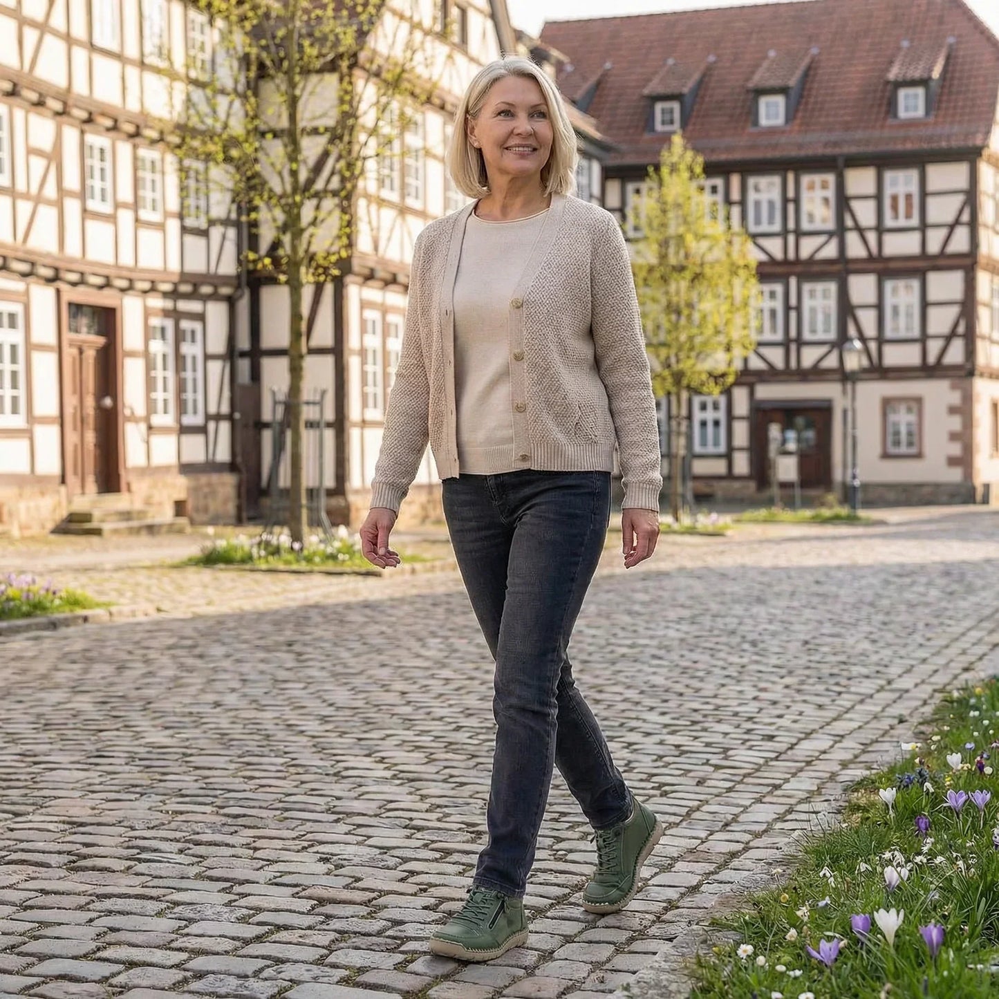 Amaia - Zapatillas ergonómicas de confort diario con cremallera
