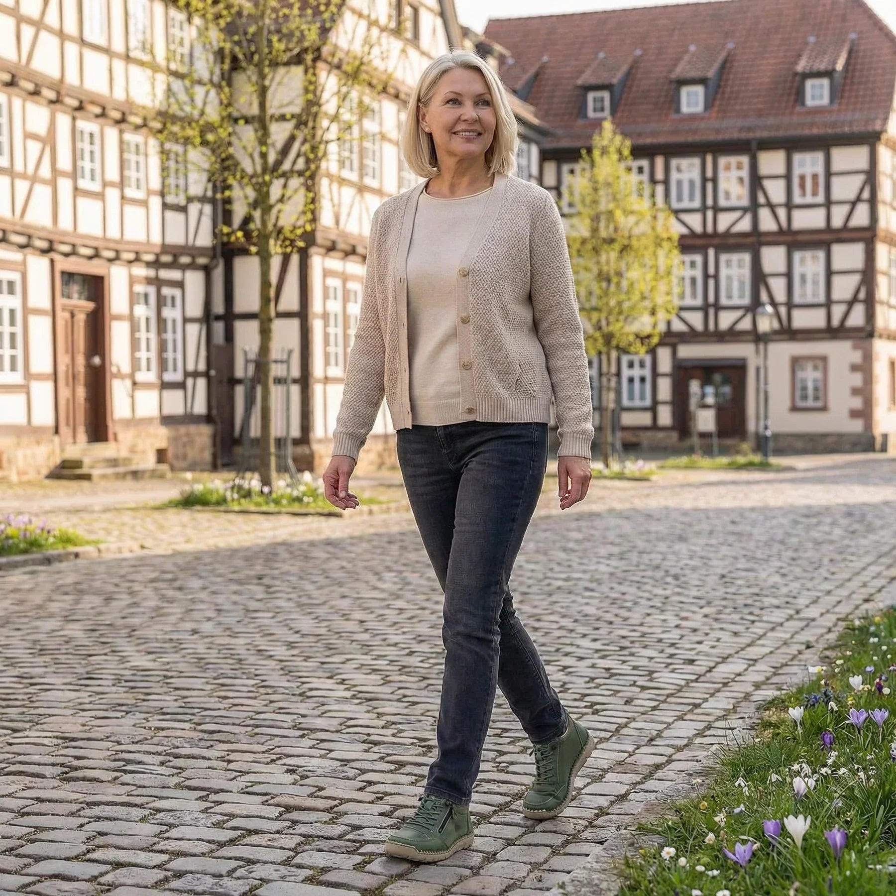 Amaia - Zapatillas ergonómicas de confort diario con cremallera
