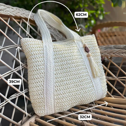 Carlota - Bolso de playa tejido de gran capacidad | CARMEN VELVET