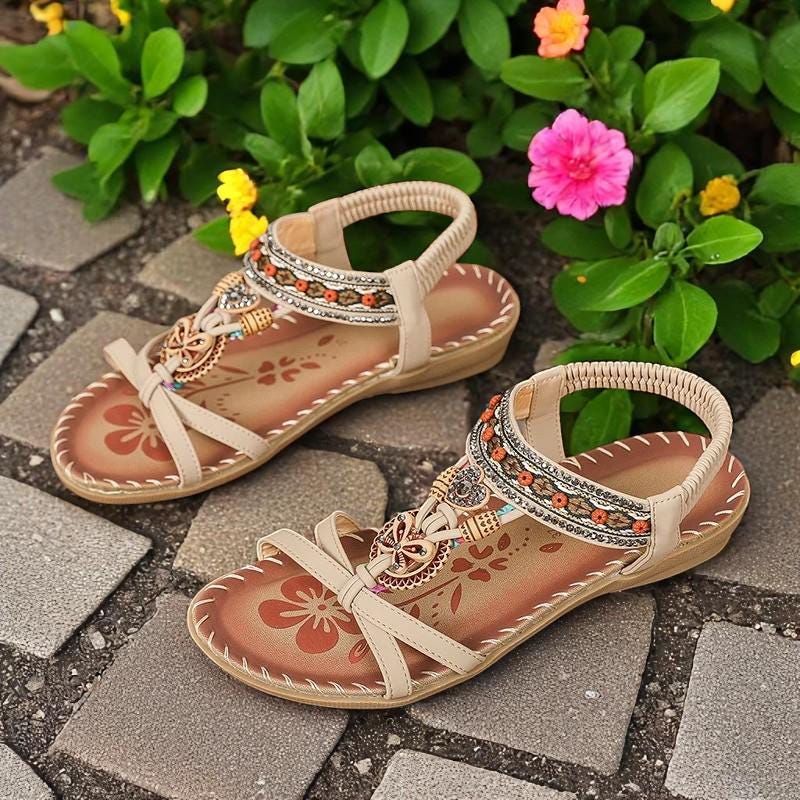 Serena - Sandalias gladiadoras adornadas