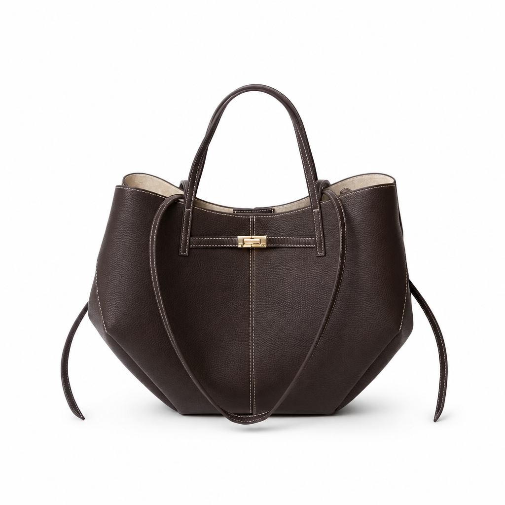 Liora - Bolso Tote Grande de Mujer elegante en cuero granulado - CARMEN VELVET