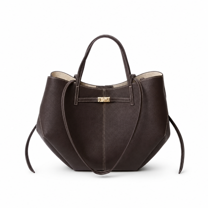Liora - Bolso Tote Grande de Mujer elegante en cuero granulado - CARMEN VELVET