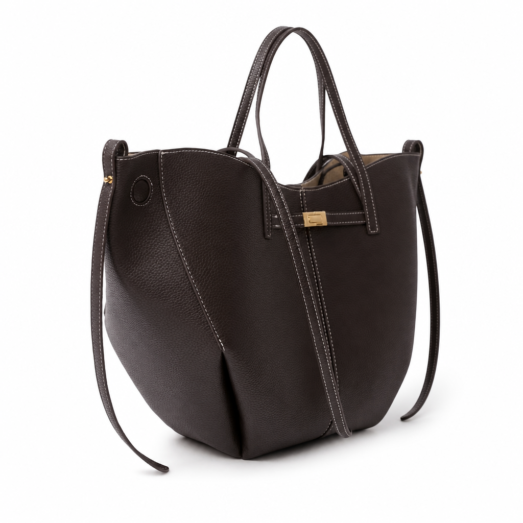 Liora - Bolso Tote Grande de Mujer elegante en cuero granulado - CARMEN VELVET