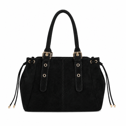 KAHINA Ante - Bolso de Mujer negro en ante - Negro - CARMEN VELVET