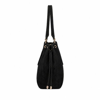 KAHINA Ante - Bolso de Mujer negro en ante - CARMEN VELVET