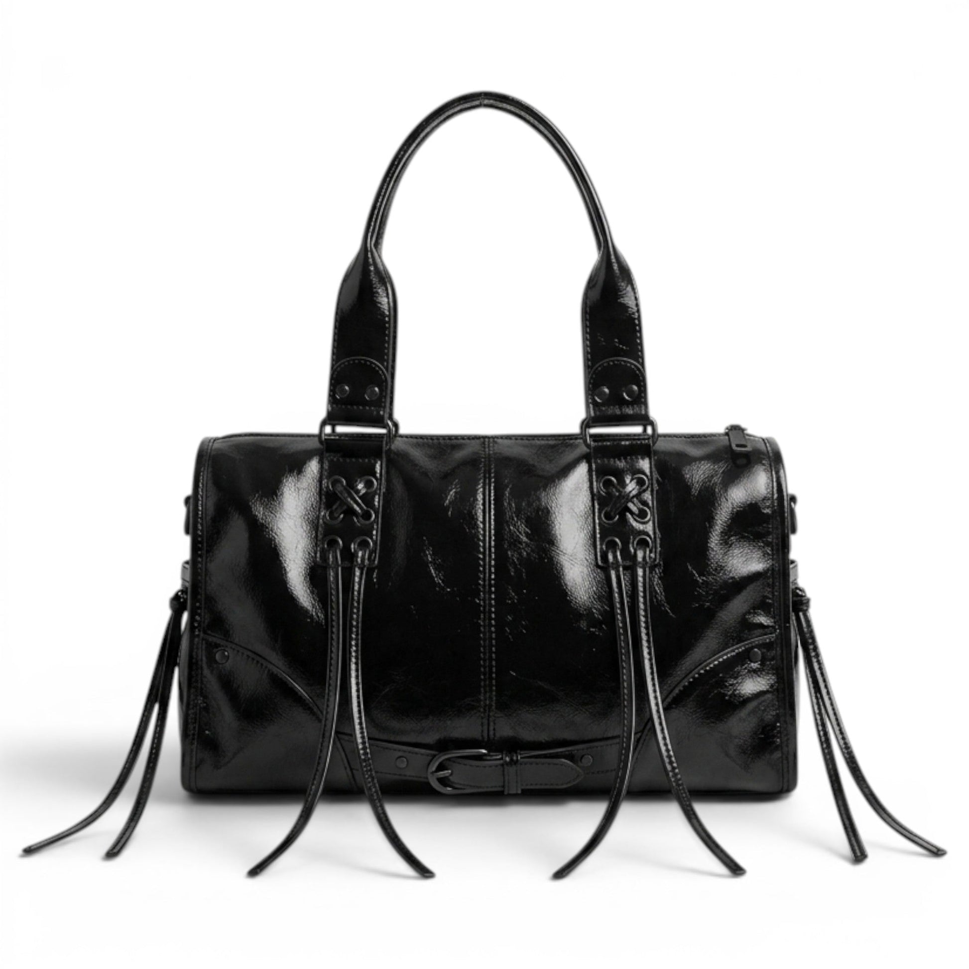 Maëlia - Bolso bandolera de mujer elegante para el día a día - Negro - CARMEN VELVET