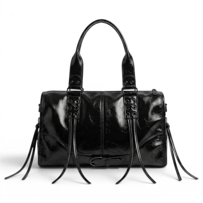 Maëlia - Bolso bandolera de mujer elegante para el día a día - Negro - CARMEN VELVET