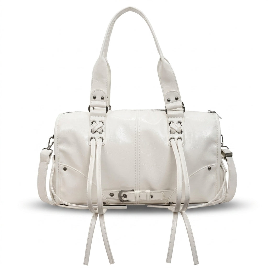 Maëlia - Bolso bandolera de mujer elegante para el día a día - Blanco - CARMEN VELVET