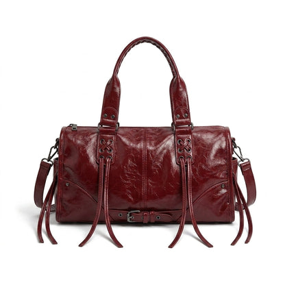 Maëlia - Bolso bandolera de mujer elegante para el día a día - Burdeos - CARMEN VELVET