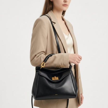 Paola - Bolso Grande de mujer en cuero liso - CARMEN VELVET