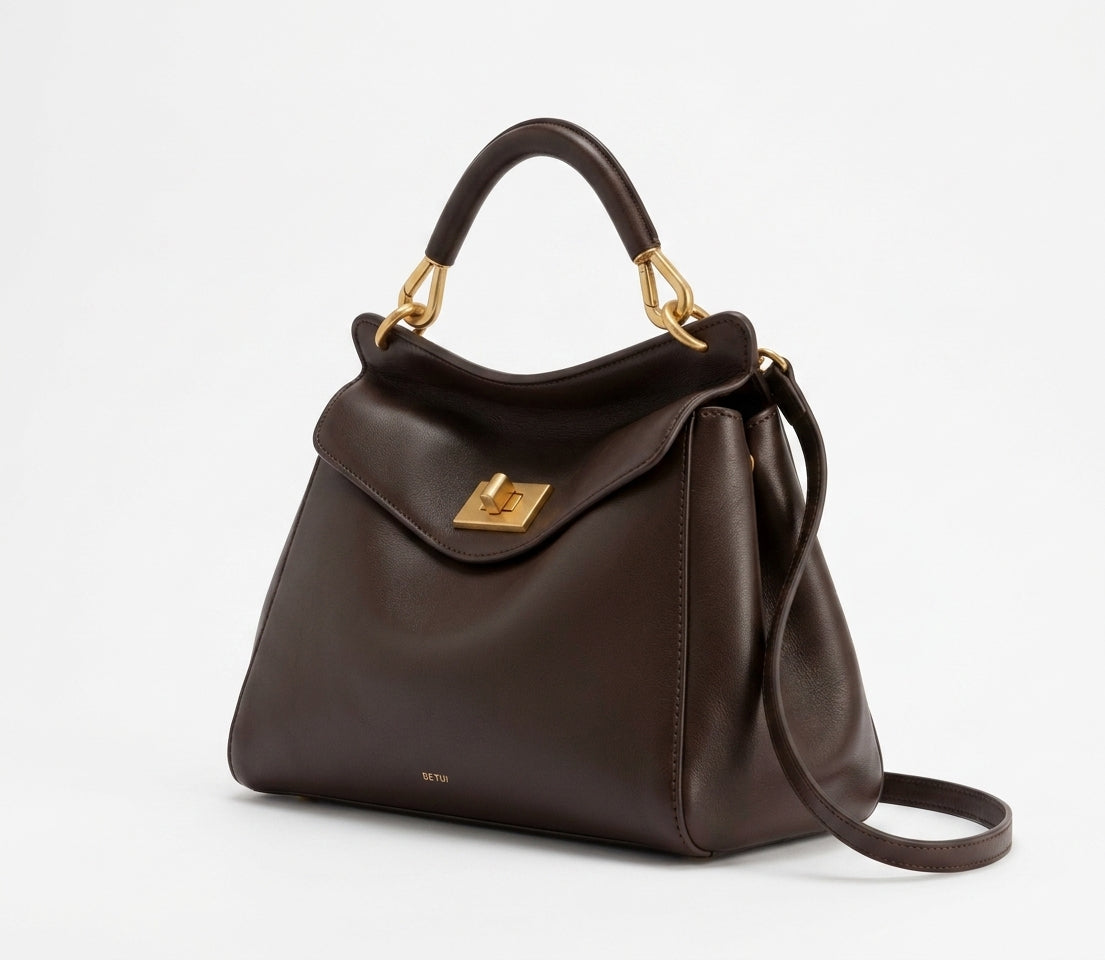 Paola - Bolso Grande de mujer en cuero liso - CARMEN VELVET