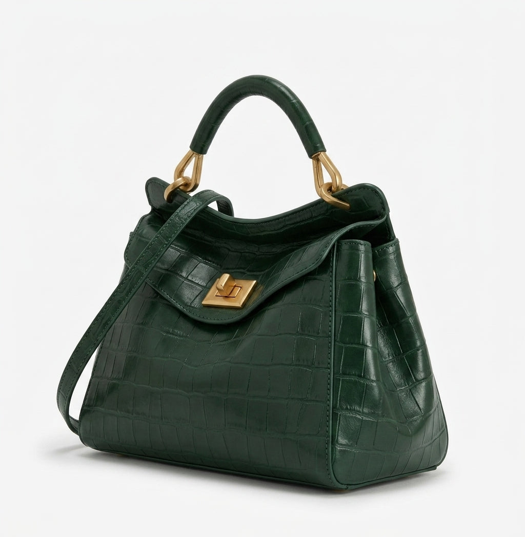 Paola Croco - Bolso Grande de mujer en Cuero Efecto Croco - CARMEN VELVET
