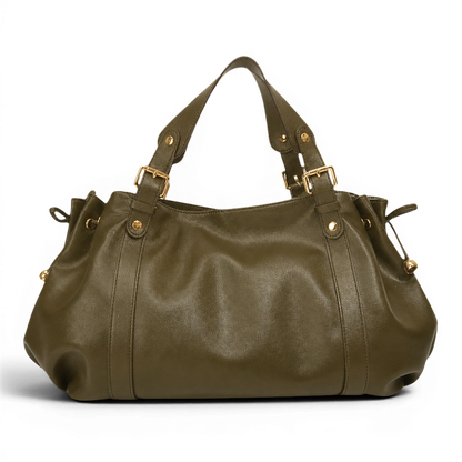 NWAE - Bolso Grande de Cuero - Verde - CARMEN VELVET
