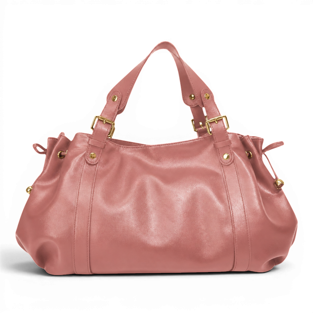 NWAE - Bolso Grande de Cuero - Rosa - CARMEN VELVET
