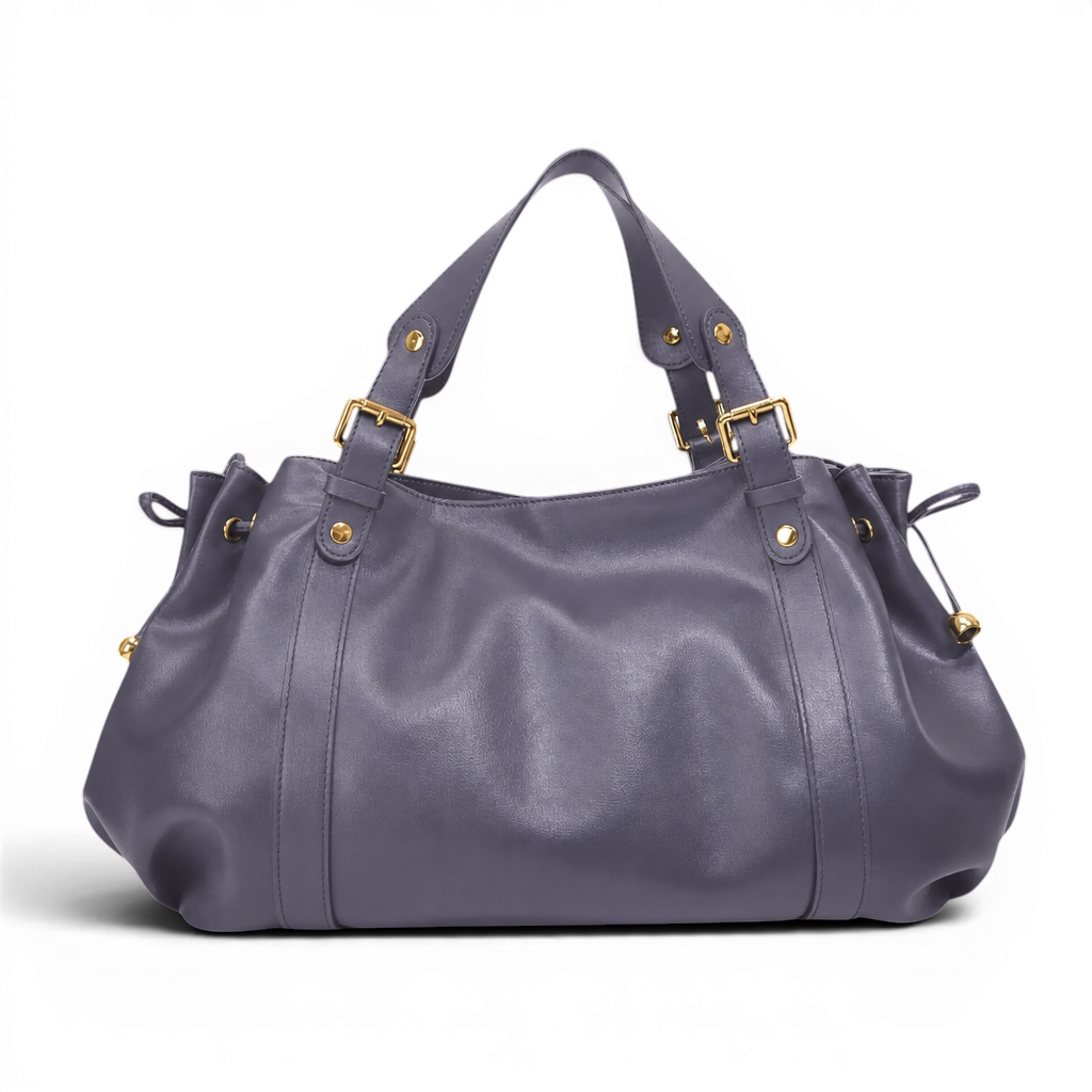 NWAE - Bolso Grande de Cuero - Violeta - CARMEN VELVET