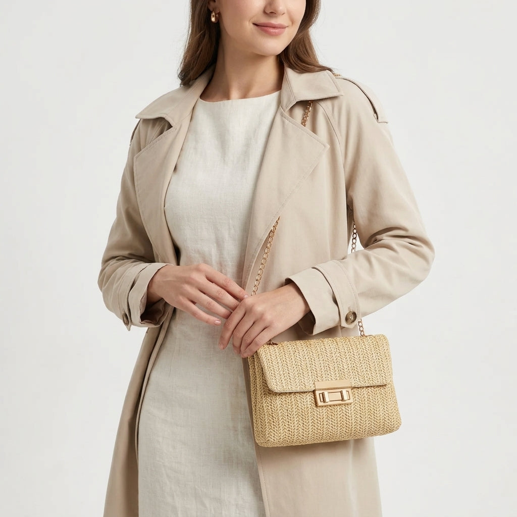 Linéa - Bolso Pequeño de mujer en paja Chic - CARMEN VELVET